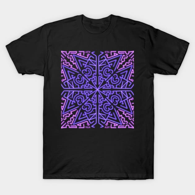 Purple Vision Pattern T-Shirt by PURPLECUBE art